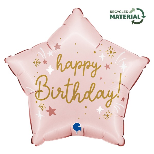 Folienballon Pink Birthday